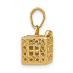 14K 3-D FAITH and HOPE Opening Prayer Box Charm - Image 2