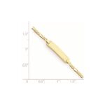14k Polished Solid Chain/Solid Plate Figaro Link 18.5x5mm Plate 6 inch Baby/Child ID Bracelet - Image 4