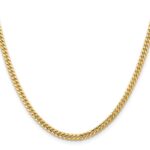 14K 26 inch 3.5mm Solid Miami Cuban Link with Lobster Clasp Chain - Image 2
