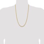 14K 26 inch 3.5mm Solid Miami Cuban Link with Lobster Clasp Chain - Image 4