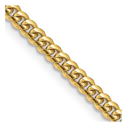 14K 26 inch 3.5mm Solid Miami Cuban Link with Lobster Clasp Chain