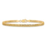 14K 8 inch 3.5mm Solid Miami Cuban Link with Lobster Clasp Bracelet - Image 3