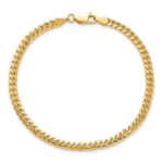 14K 7 inch 3.5mm Solid Miami Cuban Link with Lobster Clasp Bracelet - Image 5