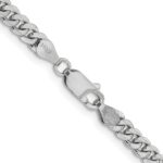 14k White Gold 4.25mm Solid Miami Cuban Chain - Image 3