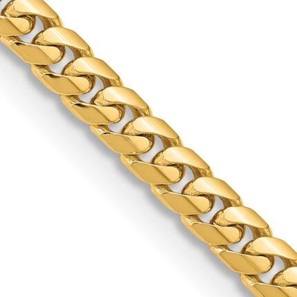 14K 5.5mm Solid Miami Cuban Link with Lobster Clasp Chain