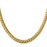 14K 6.25mm Solid Miami Cuban Link with Lobster Clasp Chain - Image 2