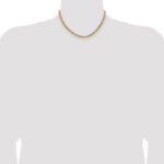 14K 4.9mm Semi Solid Diamond-cut Rope with Lobster Clasp Chain - Image 4