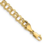 14k 6mm Solid Double Link Charm Bracelet