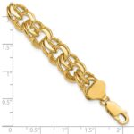 14k 11mm Solid Double Link Charm Bracelet - Image 3