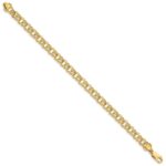 14k 5.5mm Diamond-cut Solid Heavy Double Link Charm Bracelet - Image 2