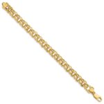 14k 8.5mm Diamond-cut Solid Heavy Double Link Charm Bracelet - Image 2