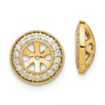 14k 1/3 carat Diamond Circle Earring Jackets