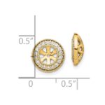 14k 1/3 carat Diamond Circle Earring Jackets - Image 3