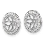 10k White Gold 3/8ct Diamond Earring Jackets - Image 2