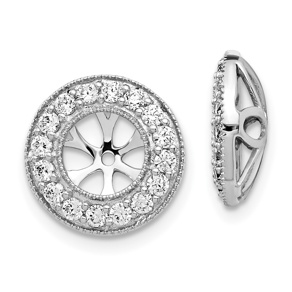 EJM5300-075-WA.jpg 14k White Gold 3/4 carat Diamond Circle Earring Jackets - Image 1