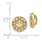 14k 1/4 carat Diamond Fancy Circle Earring Jackets - Image 3