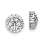 10k White Gold Diamond Earring Jackets
