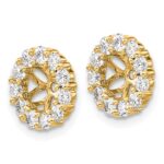 14k 1 carat Diamond Circle Earring Jackets - Image 2