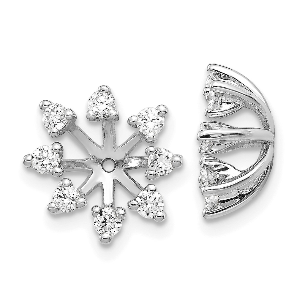 EJM5307-050-WA.jpg 14k White Gold Fancy Diamond Earring Jacket Mountings - Image 1