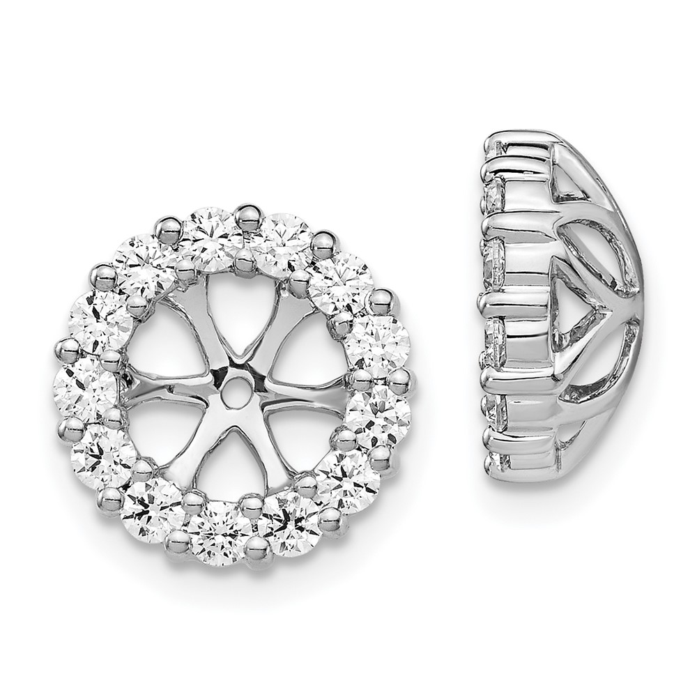 EJM5308-100-WA.jpg 14k White Gold 1 carat Diamond Circle Earring Jackets - Image 1