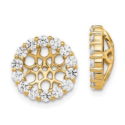 14k 1 carat Diamond Circle Earring Jackets
