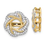 14k 1/3 carat Diamond Twist Earring Jackets