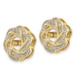 14k 1/3 carat Diamond Twist Earring Jackets - Image 2