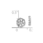 14k White Gold Diamond Earring Jacket Mountings - Image 2