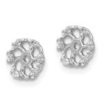 14k White Gold 1/20 carat AA Diamond Earring Jackets - Image 2