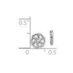 14k White Gold 1/20 carat AA Diamond Earring Jackets - Image 3