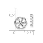 14k White Gold Diamond Earring Jacket Mountings - Image 2