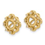 14k Fancy 1/10 carat Diamond Earring Jackets - Image 2