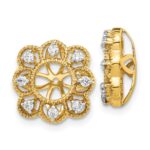 14k Fancy 1/4 carat Diamond Earring Jackets
