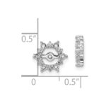 14k White Gold Fancy Diamond Earring Jacket Mountings - Image 2