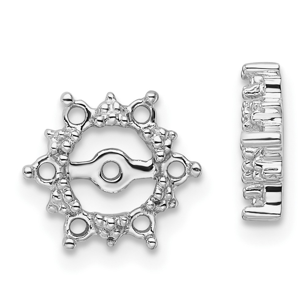 EJM5330-025-W.jpg 14k White Gold Fancy Diamond Earring Jacket Mountings - Image 1