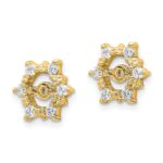 14k 1/4 carat AA Diamond Fancy Earring Jackets - Image 2