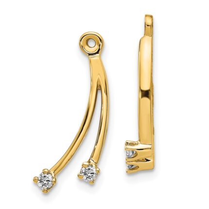 14k 2-Stone Dangle 1/8 carat Diamond Earring Jackets