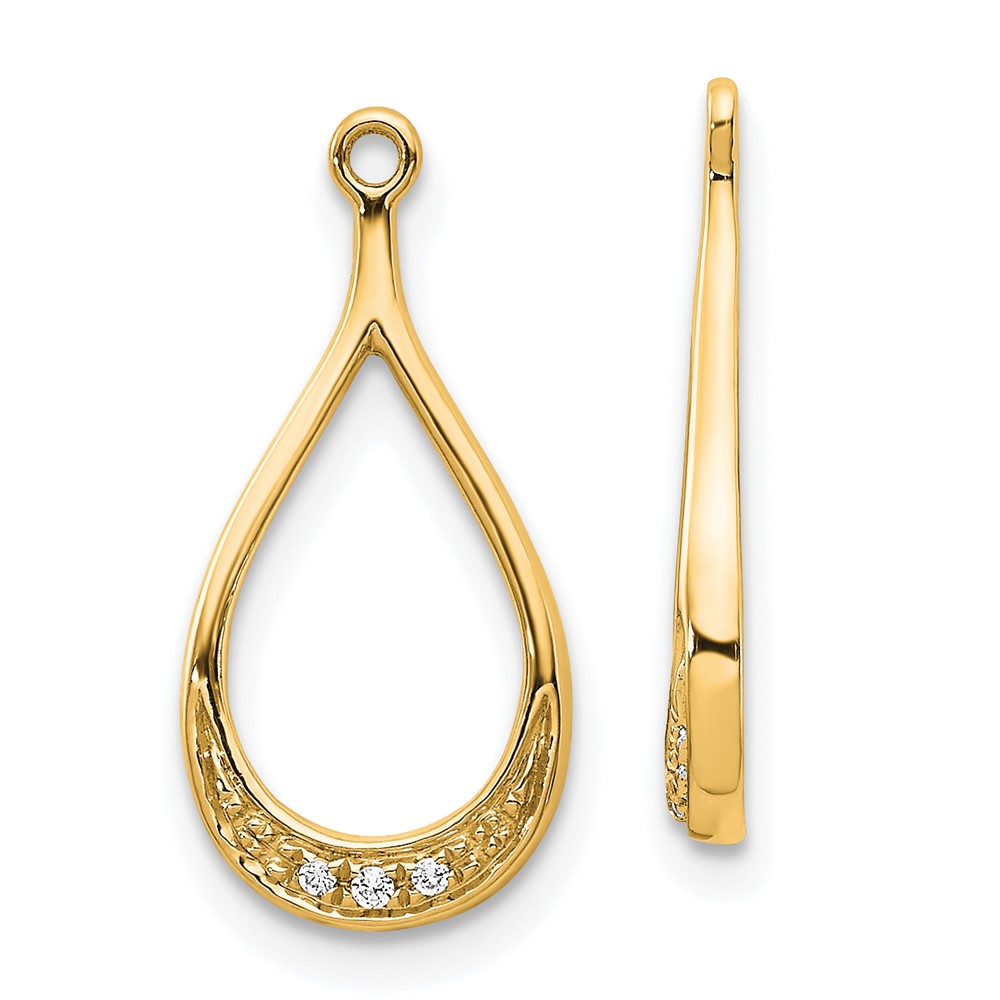 EJM5335-002-1YA.jpg 10k Yellow Gold Diamond Earring Jackets - Image 1