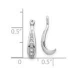 10k White Gold Diamond Earring Jackets - Image 3