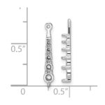 14k White Gold 5-Stone Dangle Diamond Earring Jacket Mountings - Image 2