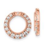 14k Rose Gold 1 1/2 carat Lab Grown Diamond VS/SI+ G+ Circle Earring Jackets