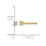 14k 1/10 carat Lab Grown Diamond VS/SI+ G+ Round Complete Four Prong Heavyweight Stud Earrings - Image 5