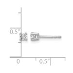 14k White Gold 1/5 carat Lab Grown Diamond VS+ F+ Round Complete Four Prong Heavyweight Stud Earrings - Image 5