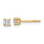18k 1/4 carat Lab Grown Diamond VS+ F+ Round Complete Four Prong Stud Earrings