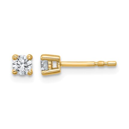10k Round 4-Prong .25ct. Diamond Stud Earrings