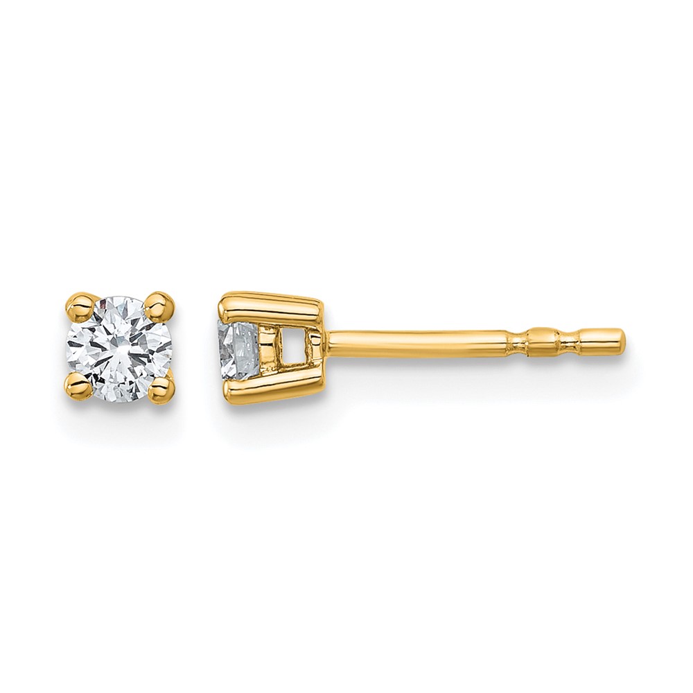 EM1006-025-YAA.jpg 10k Round 4-Prong .25ct. Diamond Stud Earrings - Image 1