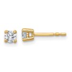 18k 1/3 carat Lab Grown Diamond VS+ F+ Round Complete Four Prong Stud Earrings