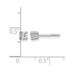 10k White Gold Round 4-Prong .33ct. Diamond Stud Earrings - Image 5