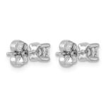 14k White Gold 1/2 carat Certified Lab Grown Diamond VS/SI+ G+ Round Complete Four Prong Heavyweight Stud Earrings - Image 4
