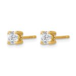 14k 1/2 carat Certified Lab Grown Diamond VS+ F+ Round Complete Four Prong Heavyweight Stud Earrings - Image 2